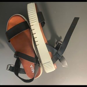 Black strappy sandals